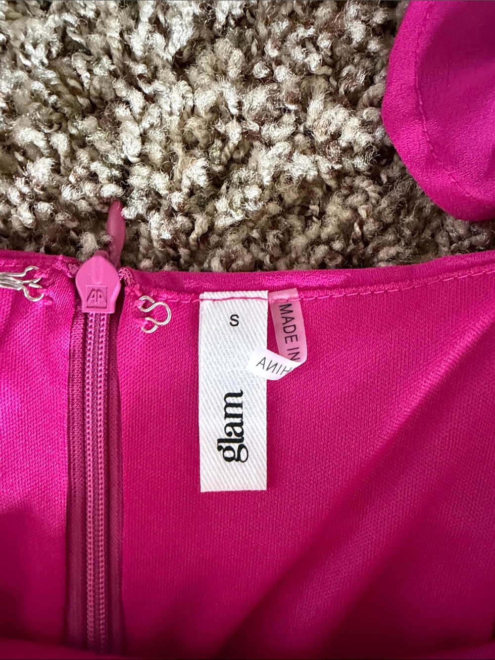Glam Pink Ruffle Dress - Picture 2 of 3